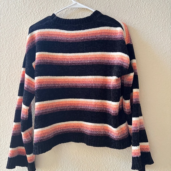 Volcom Striped Velour Sweater Oversized XS - Picture 2 of 4